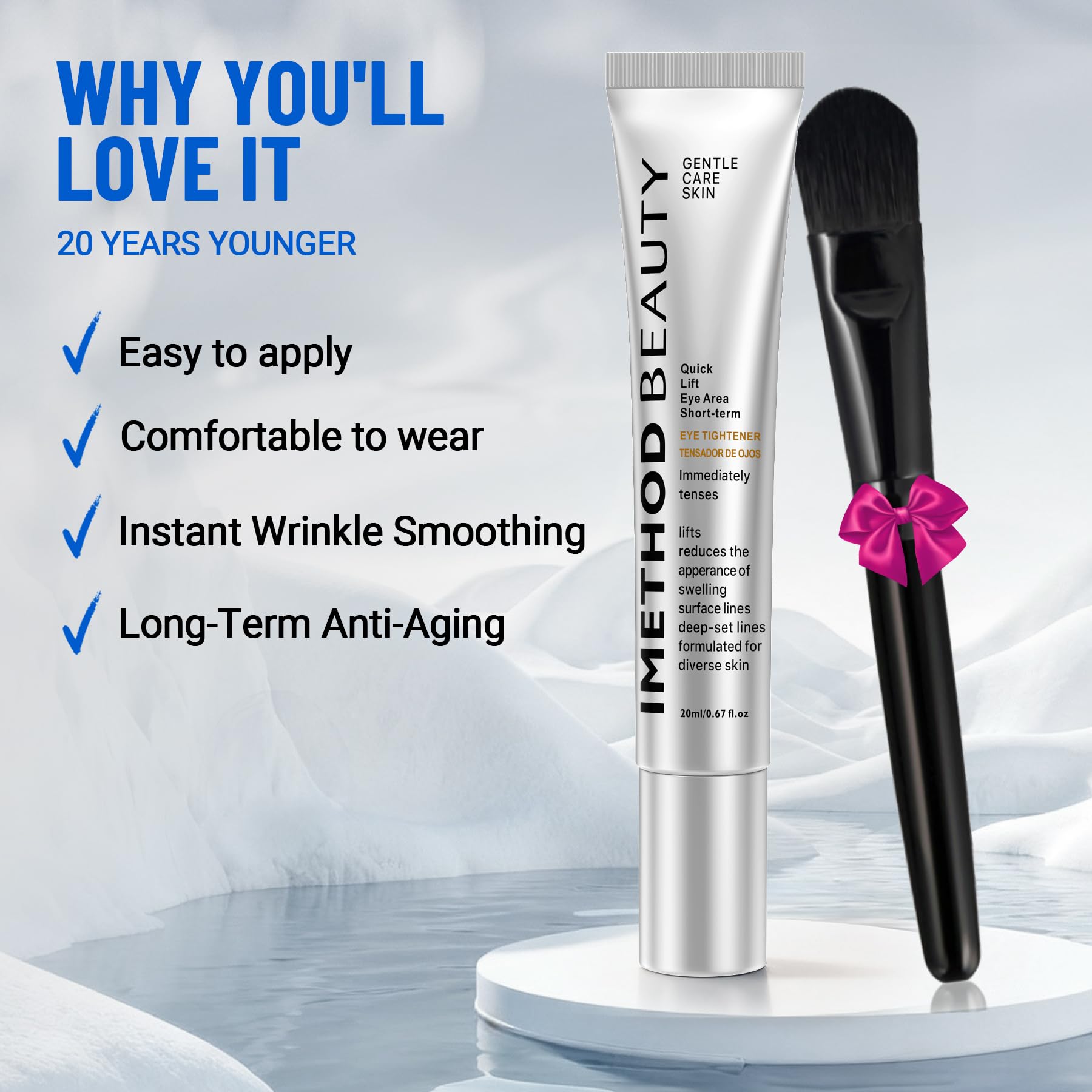 iMethod Perfection Eye Tightener - Instant Under-Eye Firming Cream, Reduces Puffiness & Dark Circles, 20ml