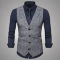 Men’s Slim Fit Plaid Waistcoat – Thin Business Vest for Formal & Casual Wear