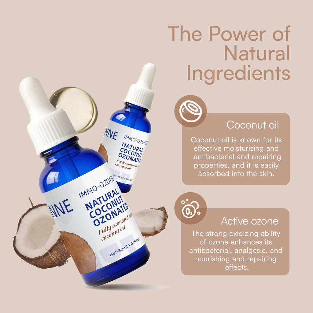 IMMO Ozonated Coconut Oil – 100% Natural & Organic Multi-Purpose Oil for Skin, Beauty & Oral Care | 30 mL