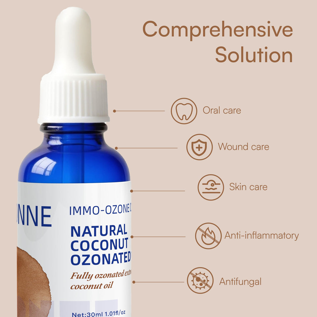 IMMO Ozonated Coconut Oil – 100% Natural & Organic Multi-Purpose Oil for Skin, Beauty & Oral Care | 30 mL