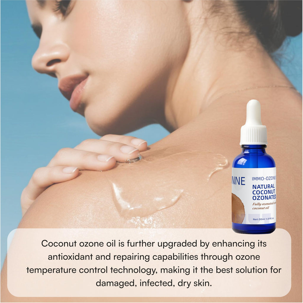 IMMO Ozonated Coconut Oil – 100% Natural & Organic Multi-Purpose Oil for Skin, Beauty & Oral Care | 30 mL