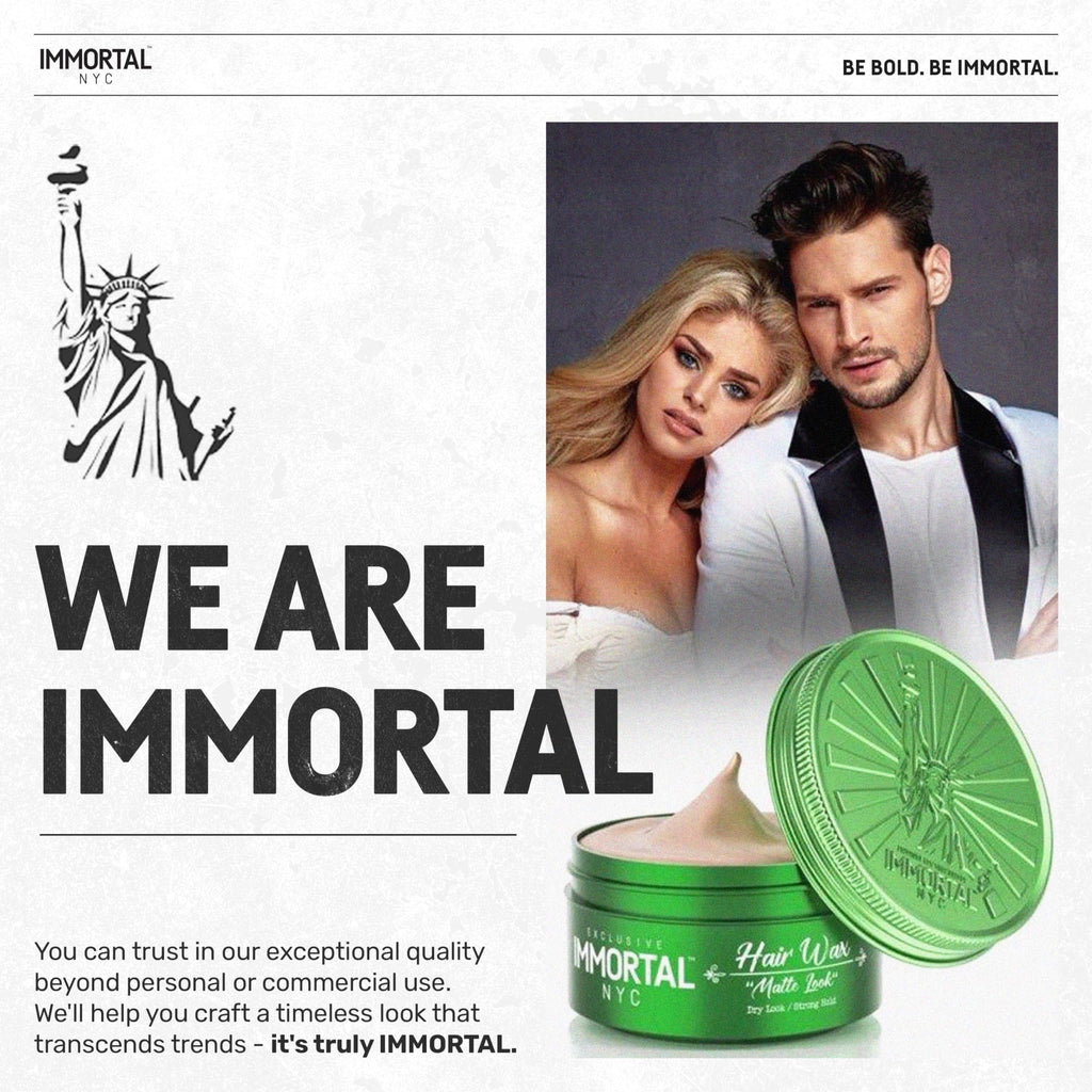 Immortal NYC Matte Look Hair Wax – Strong Hold, Matte Finish, Natural Look