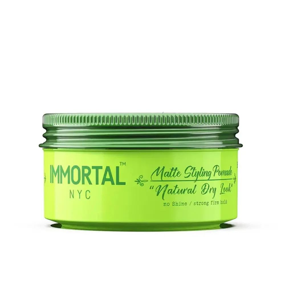 Immortal NYC Natural Dry Look Hair Wax – 8/9 Hold, Matte Finish, All-Natural, Water-Based