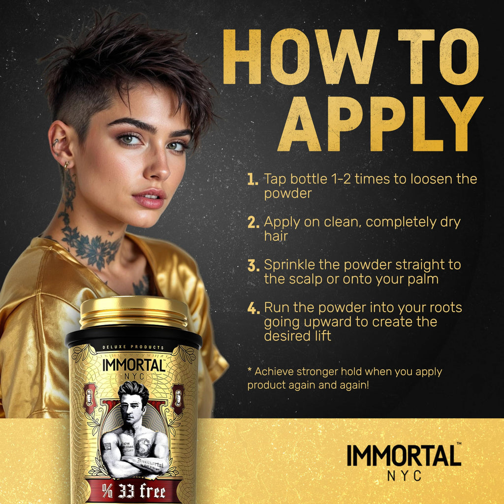Immortal NYC The One In A Million Dollars Texture/Volume Powder – Extra Strong Hold, Natural Matte Look (0.7oz/20g)