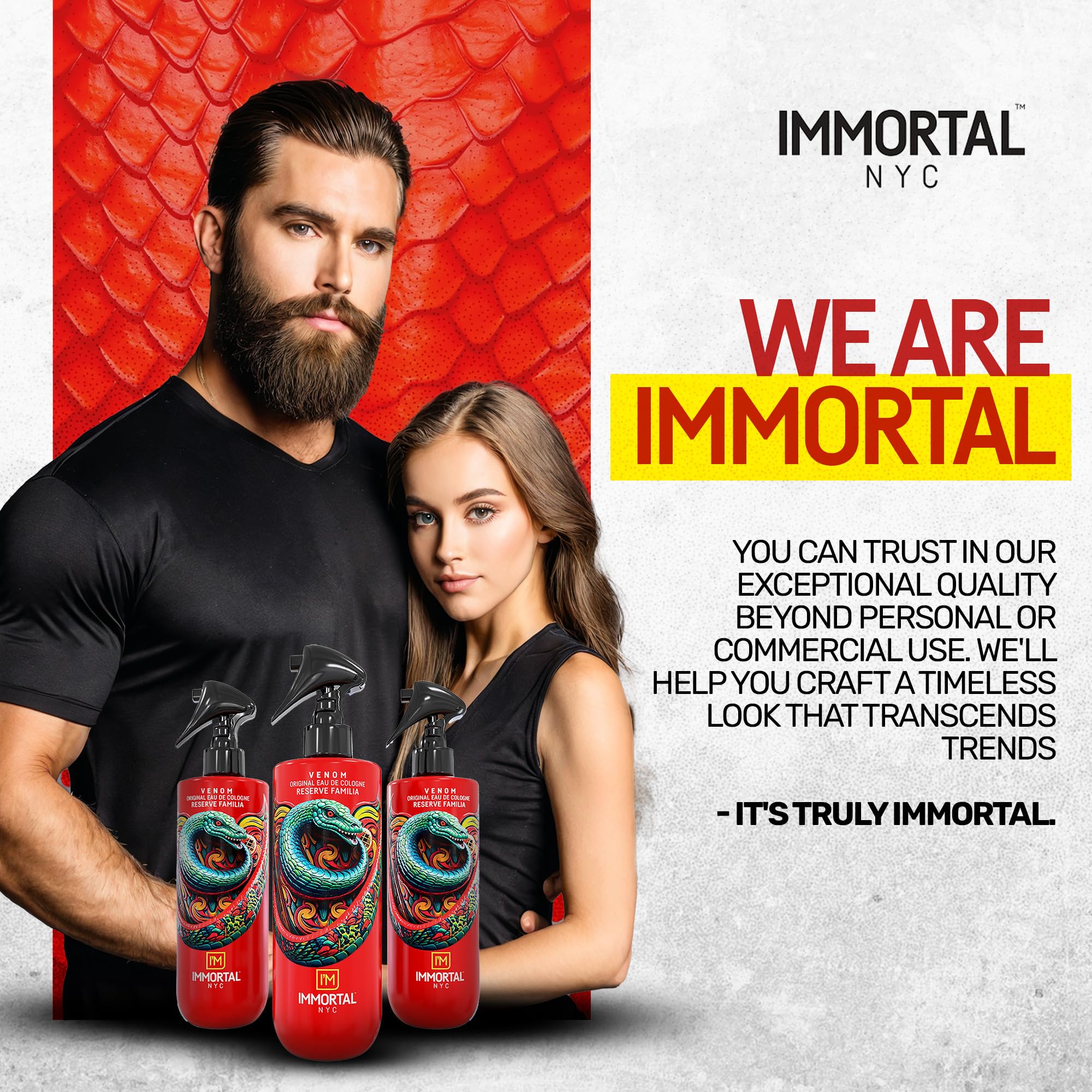 Immortal NYC Reserve Venom After Shave for Men – 17 oz, Moisturizing, Fruity Floral
