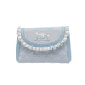Impressions Vanity Cinnamoroll Lovely Ribbon Pouch with Detachable Wristlet | Faux Saffiano Leather Cosmetic Bag