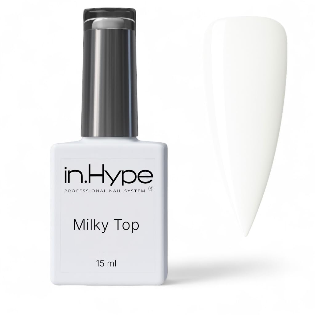 IN.HYPE Gel Cover Top Coat UV/LED Cured – Cool Milky Camouflage Finish