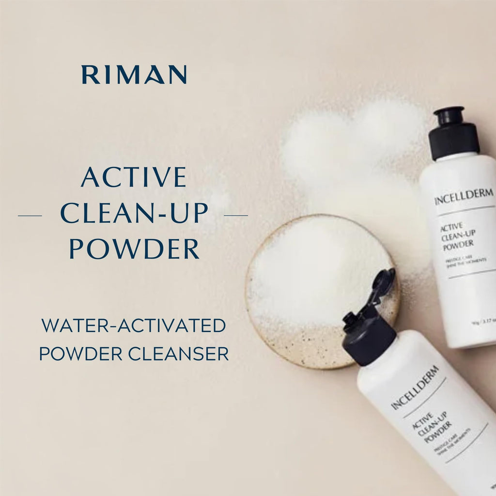 INCELLDERM Active Clean-Up Powder 90g | Water-Activated Papain Cleanser