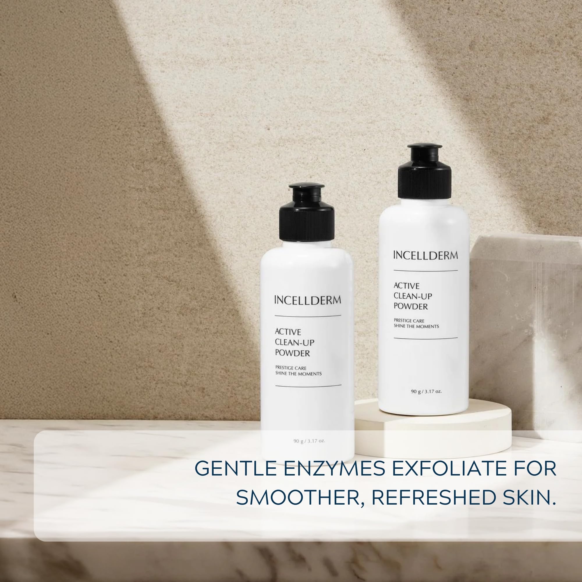 INCELLDERM Active Clean-Up Powder 90g | Water-Activated Papain Cleanser