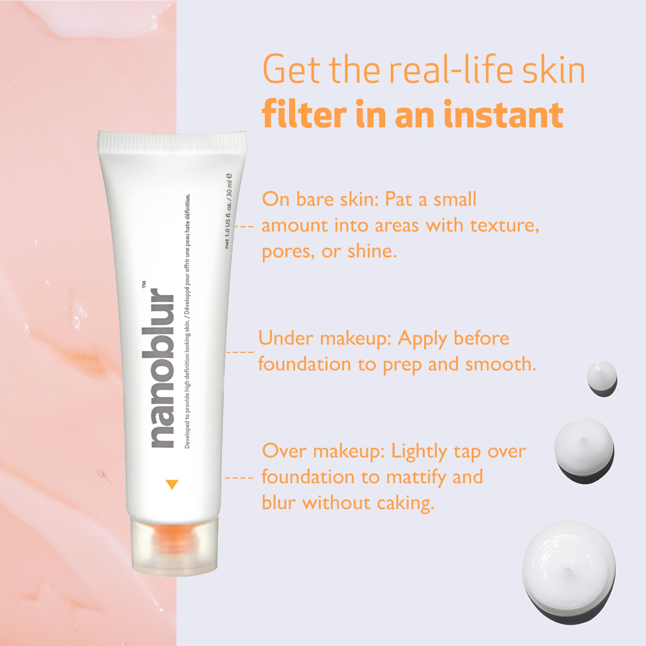 Indeed Labs Nanoblur | Nano-Optic Blur Technology for Instant Even Skin Tone & Softened Lines | Mattifying Blur Cream | All Skin Types | 30 mL