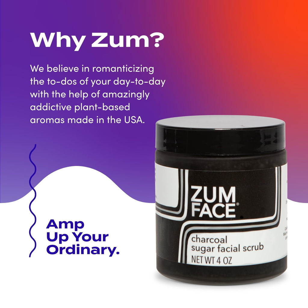 Indigo Wild Zum Face Sugar Scrub – Charcoal Exfoliant with Jojoba & Oils