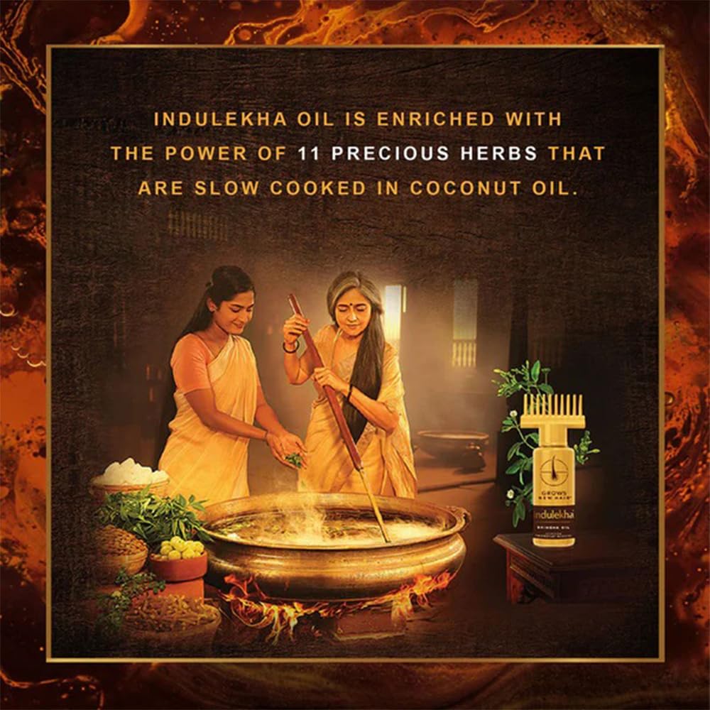 Indulekha Bringha Complete Hair Care Oil 100ml – Pack of 3 | Ayurvedic Hair Treatment