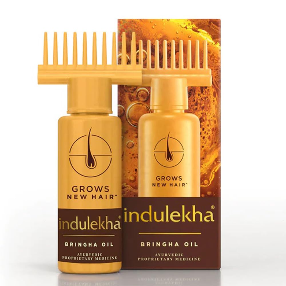 Indulekha Bringha Complete Hair Care Oil 100ml – Pack of 3 | Ayurvedic Hair Treatment