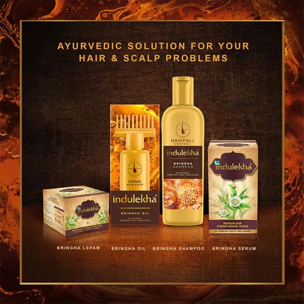 Indulekha Bringha Complete Hair Care Oil 100ml – Pack of 3 | Ayurvedic Hair Treatment
