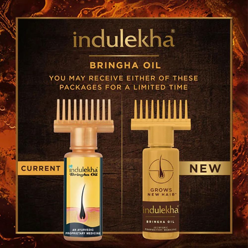 Indulekha Bringha Complete Hair Care Oil 100ml – Pack of 3 | Ayurvedic Hair Treatment