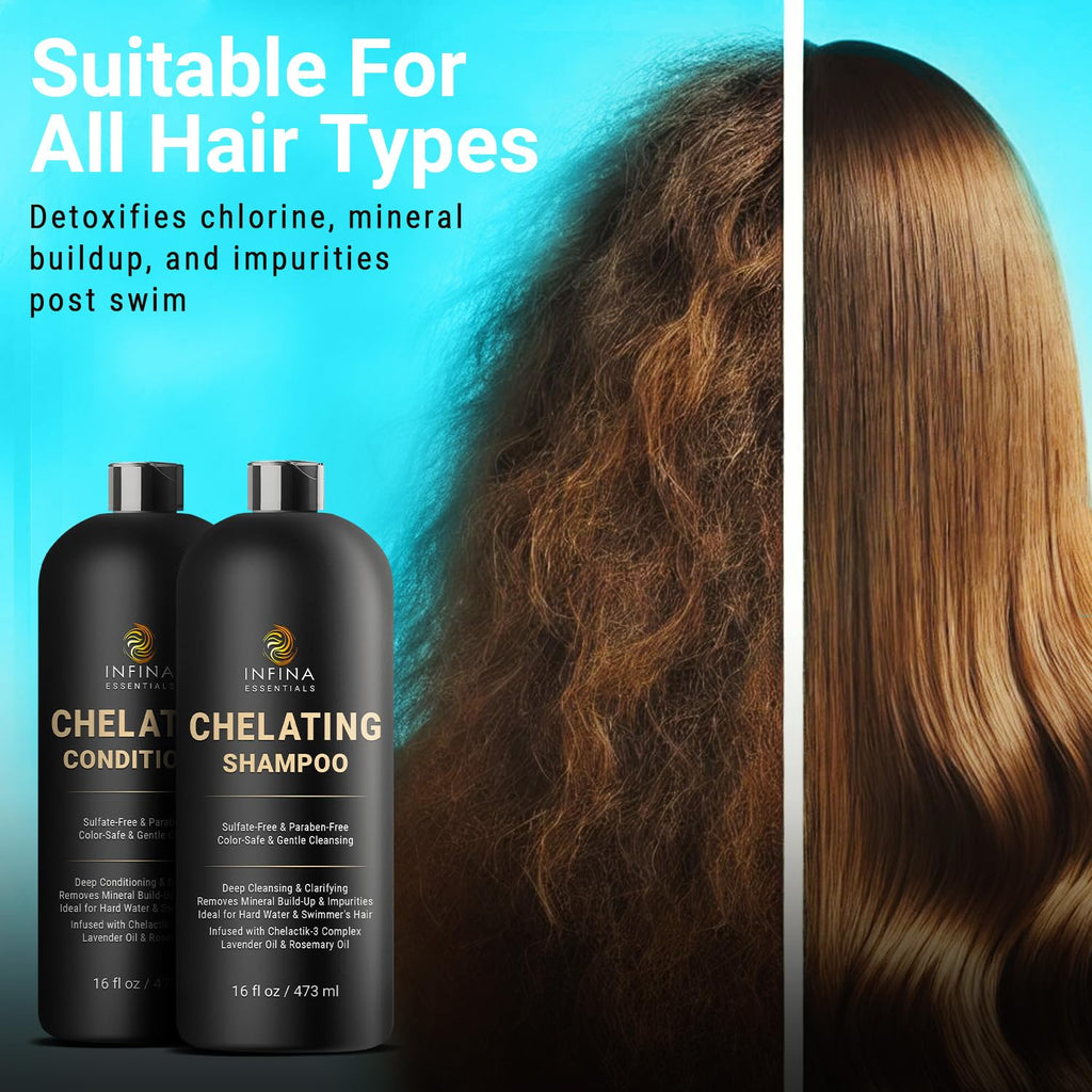 INFINA ESSENTIALS Chelating Hard Water Shampoo & Conditioner Set with Chelactik-3