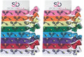 Infinity Collection: Multi-Colored No-Crease Tennis Hair Ties with Tennis Racket Design (8 pcs) – SPORTYBELLA Pack of 2