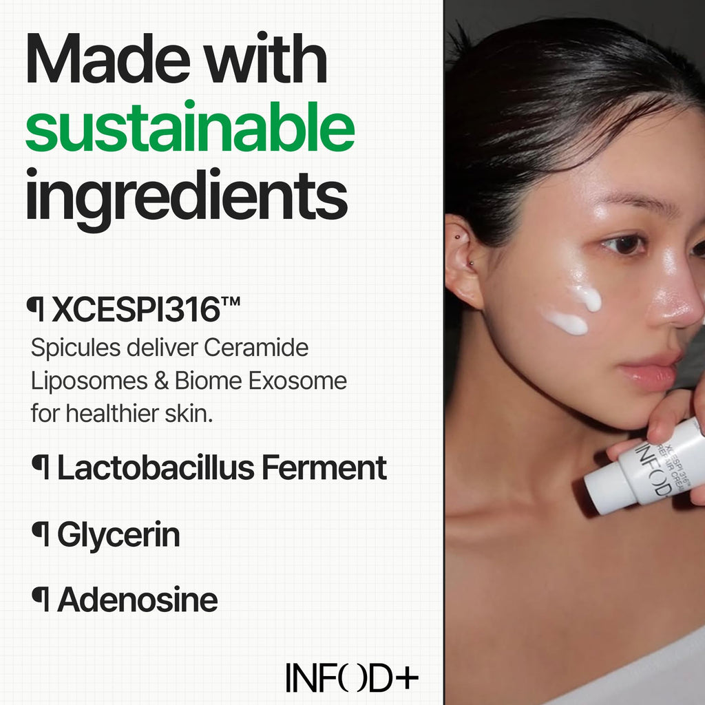 INFODPLUS Korean Skin Care Sensitive Face Cream – Lightweight Ceramides & Panthenol Moisturizer (50ml)