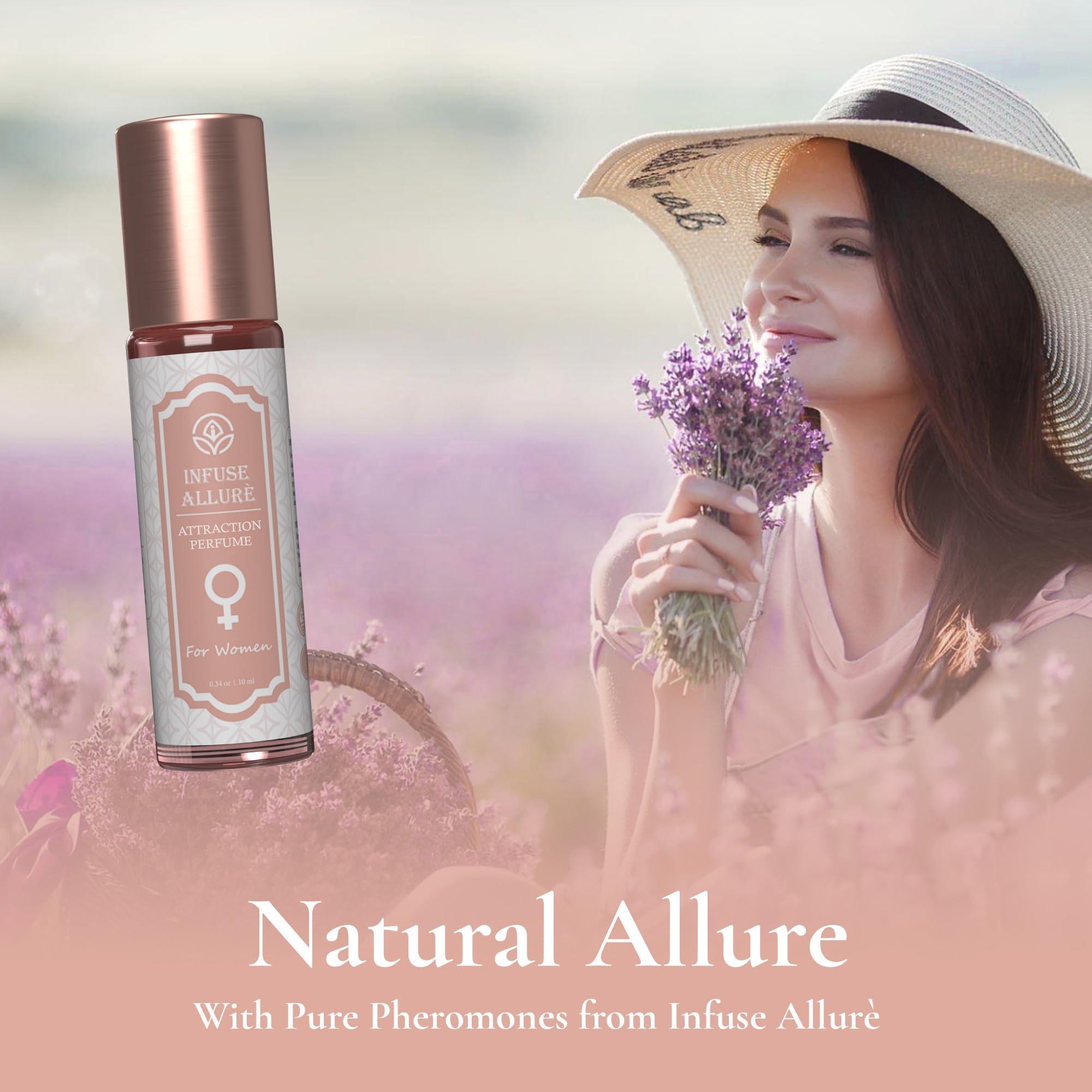 Infuse Allurè Premium Pheromones Perfume for Women – Alluring French Fragrance Roll-On, 10ml