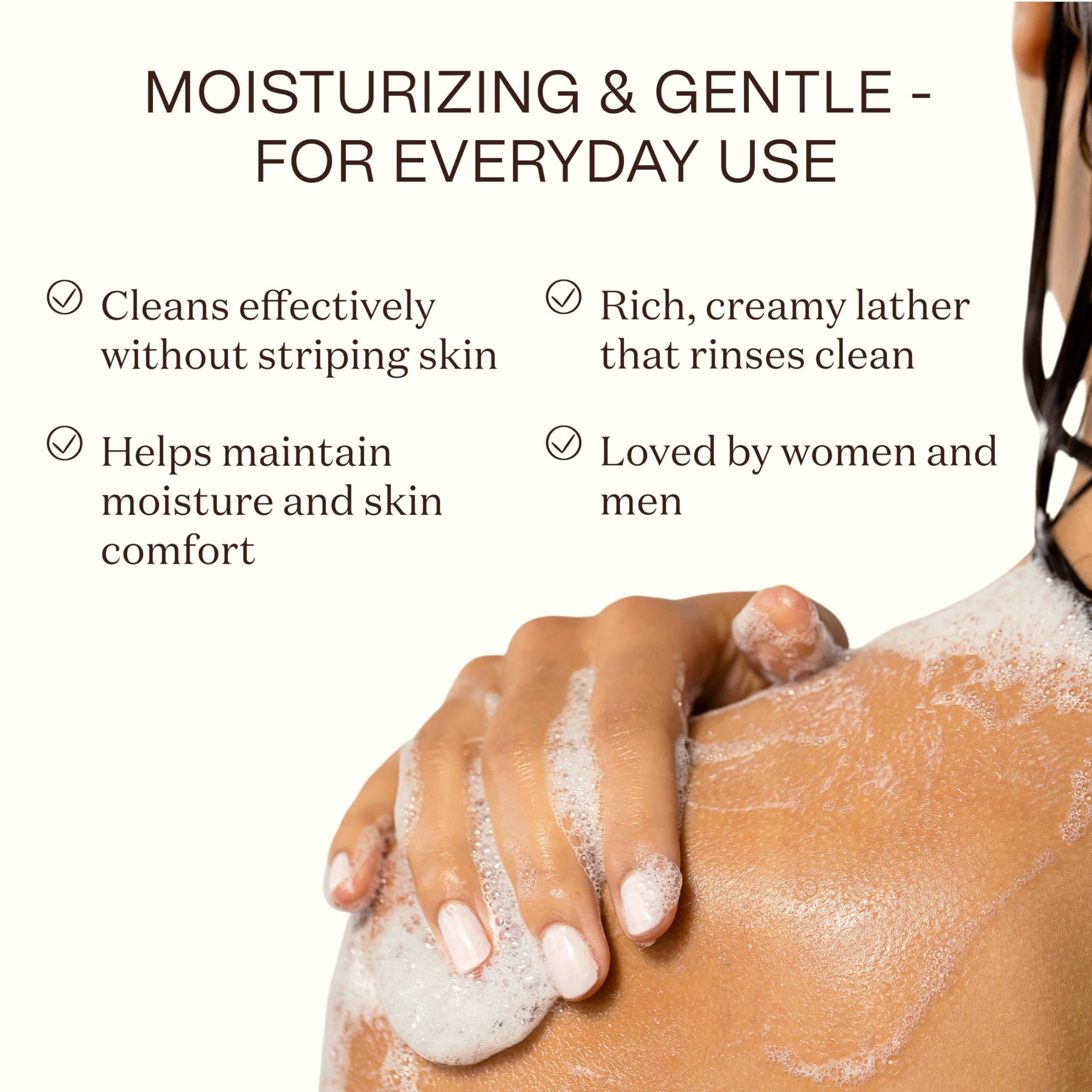 Ingreendients Moisturizing Body Wash for Sensitive & Dry Skin — pH Balanced, Vegan, Sulfate-Free, 16 FL. OZ