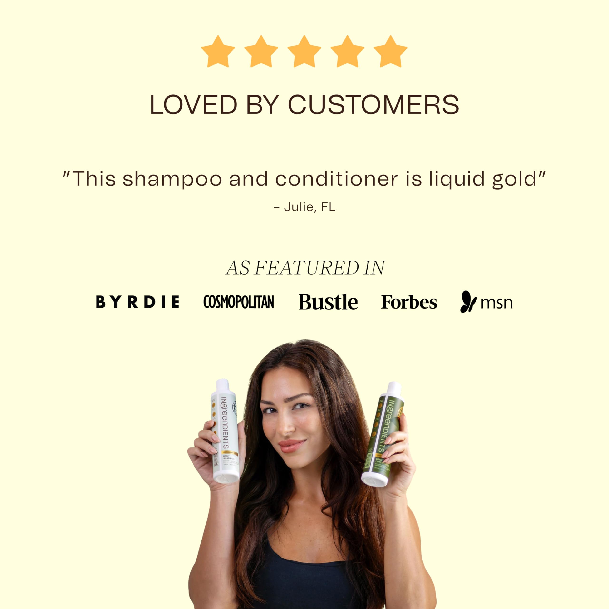 Ingreendients Vegan Shampoo & Conditioner – Non-Toxic, Color Safe, pH Balanced