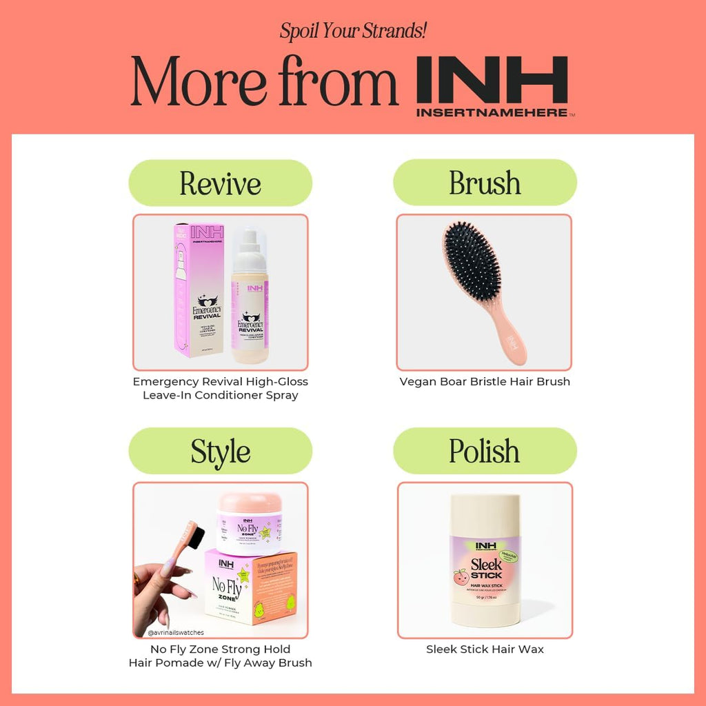 INH Hair Mascara for Flyaways – Quick Slick Finish & Frizz Control (Strawberry Jam, 18ml)
