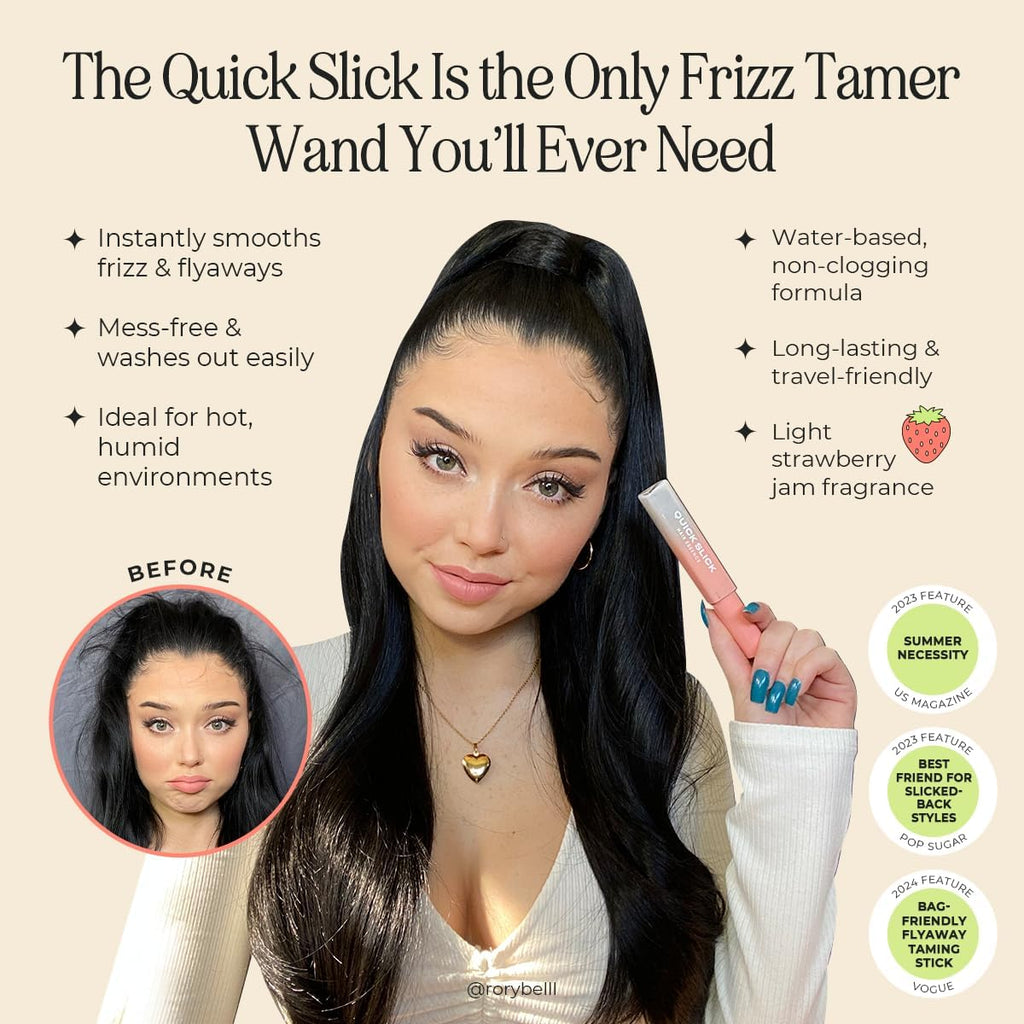INH Hair Mascara for Flyaways – Quick Slick Finish & Frizz Control (Strawberry Jam, 18ml)