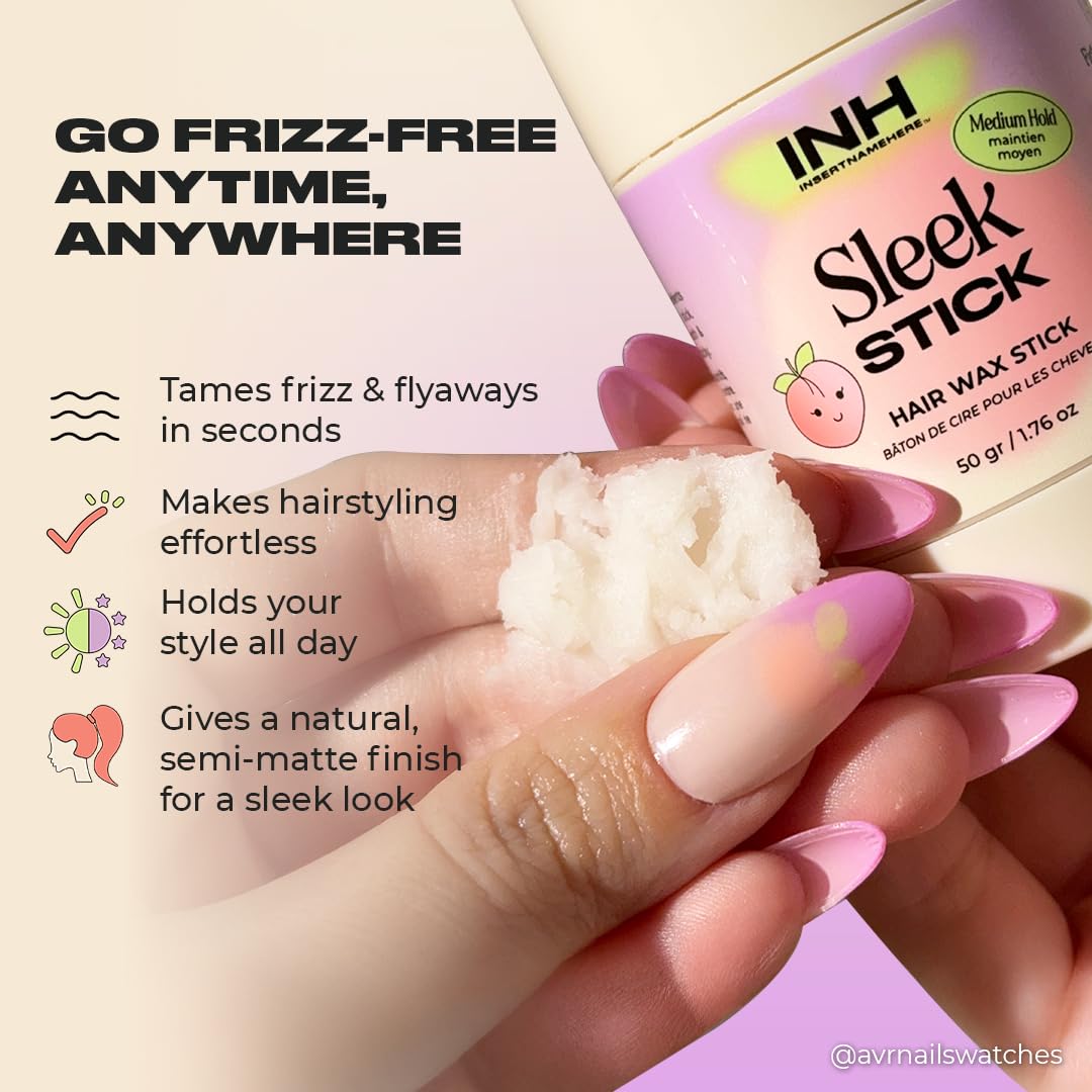INH Hair Wax Sleek Stick – Vegan Hair Wax Roller for Tame Flyaways & Frizz | 1.76 oz
