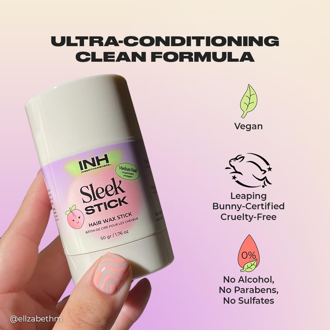 INH Hair Wax Sleek Stick – Vegan Hair Wax Roller for Tame Flyaways & Frizz | 1.76 oz