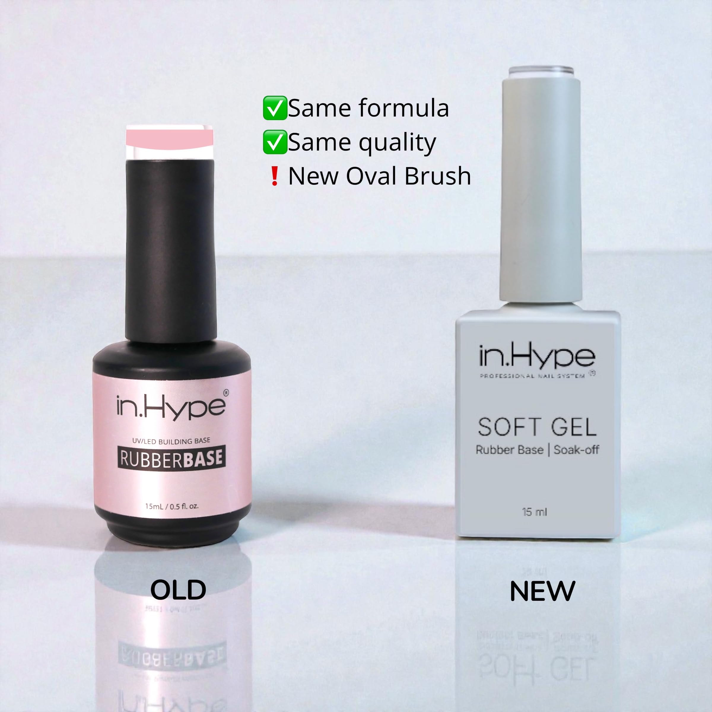 IN.HYPE N.HYPE Elastic Rubber Base Coat Pro Cover – UV/LED Cure, Enhanced Adhesion