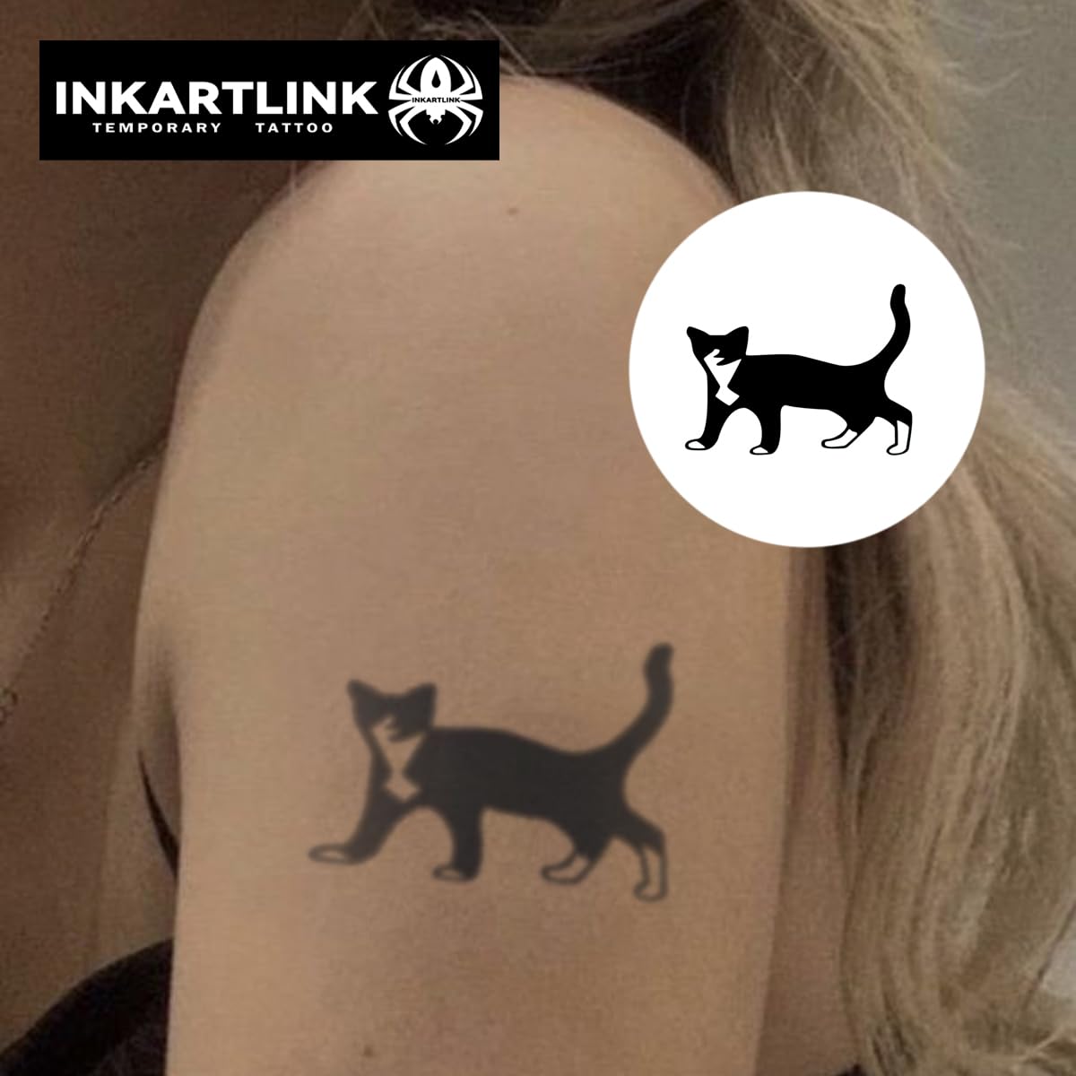 INKARTLINK Semi-Permanent Tattoos – 3 Sheets of Small Dog Designs, Waterproof & Realistic