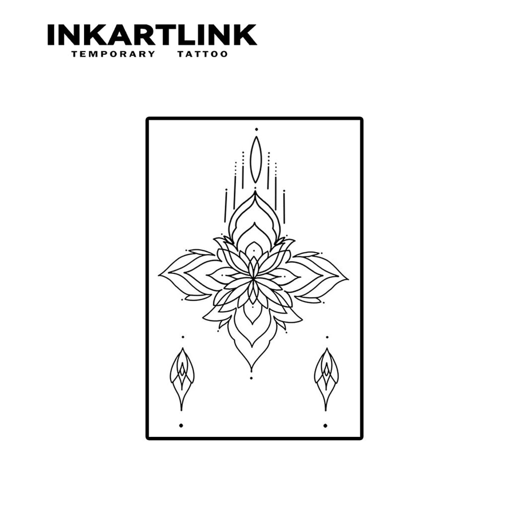 INKARTLINK Temporary Tattoos - 2 Sheets, Realistic & Waterproof, Lasts 1-2 Weeks