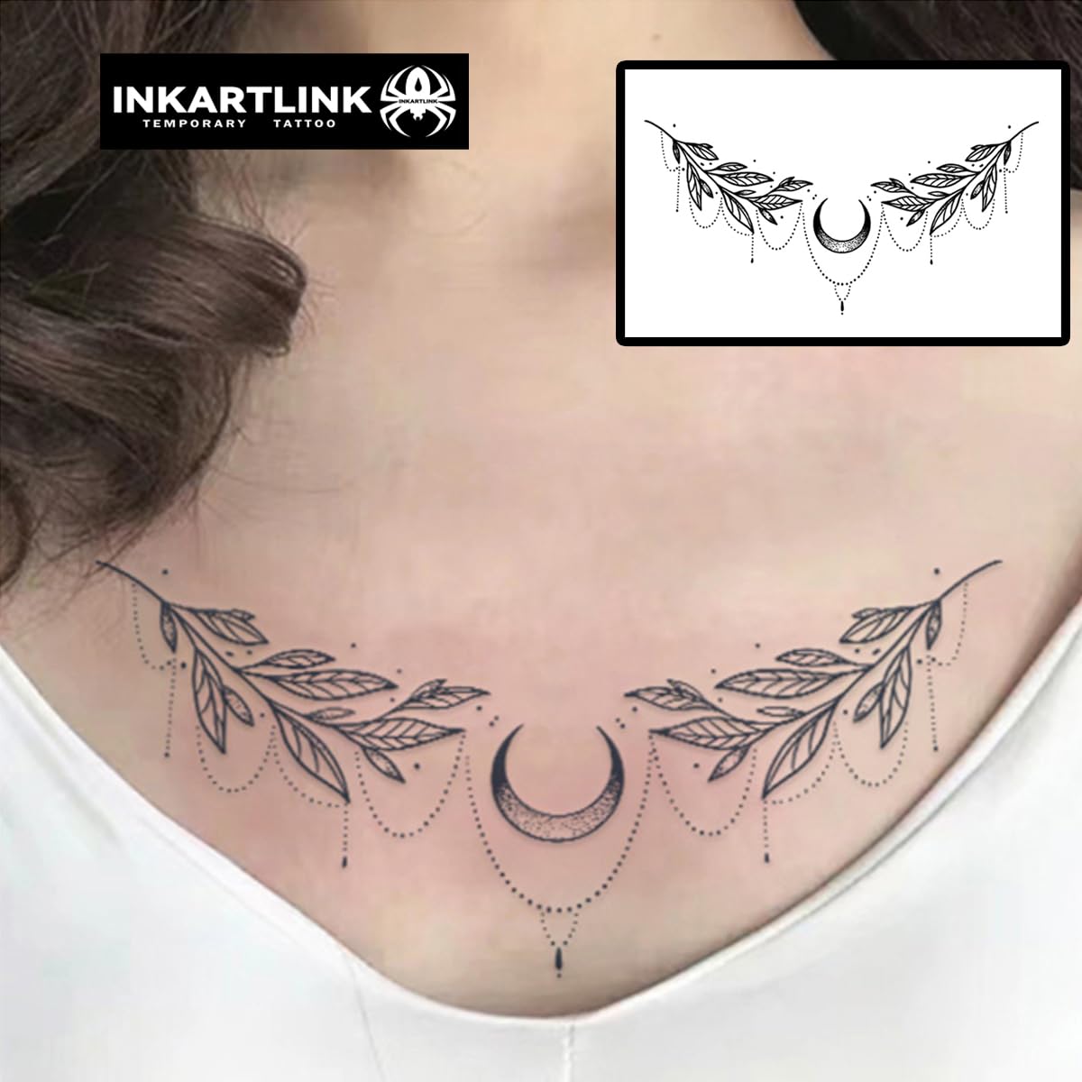 INKARTLINK Sexy Belly Button & Waist Semi-Permanent Tattoos – Star Moon Goddess