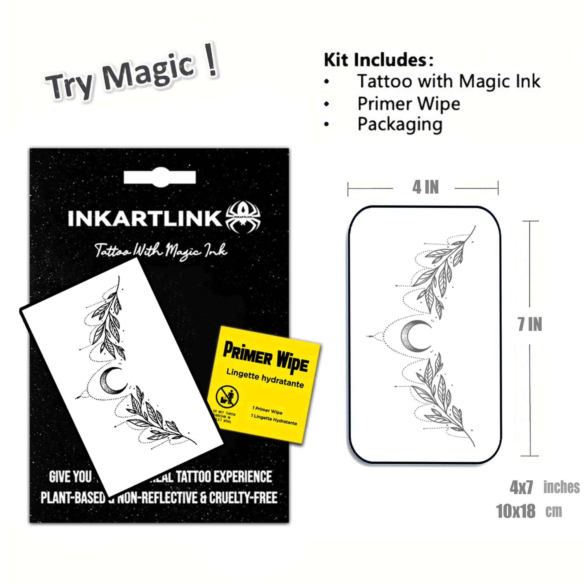 INKARTLINK Sexy Belly Button & Waist Semi-Permanent Tattoos – Star Moon Goddess