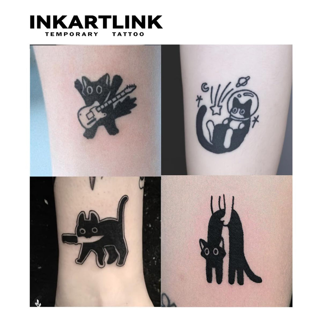 INKARTLINK Tattoo Tech – 2 Sheets Medium Semi-Permanent Tattoos for Adults | Realistic, Waterproof, Lasts 1-2 Weeks
