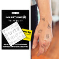 INKARTLINK Semi-Permanent Tattoos – Simple Line 7, Waterproof & Realistic