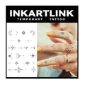 INKARTLINK Tattoo Tech: 2 Sheets Medium Semi-Permanent Tattoos – Lasts 1-2 Weeks