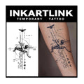 INKARTLINK Tattoo Tech – 2 Sheets Extra-Large Semi-Permanent Tattoos, Realistic Look, Waterproof