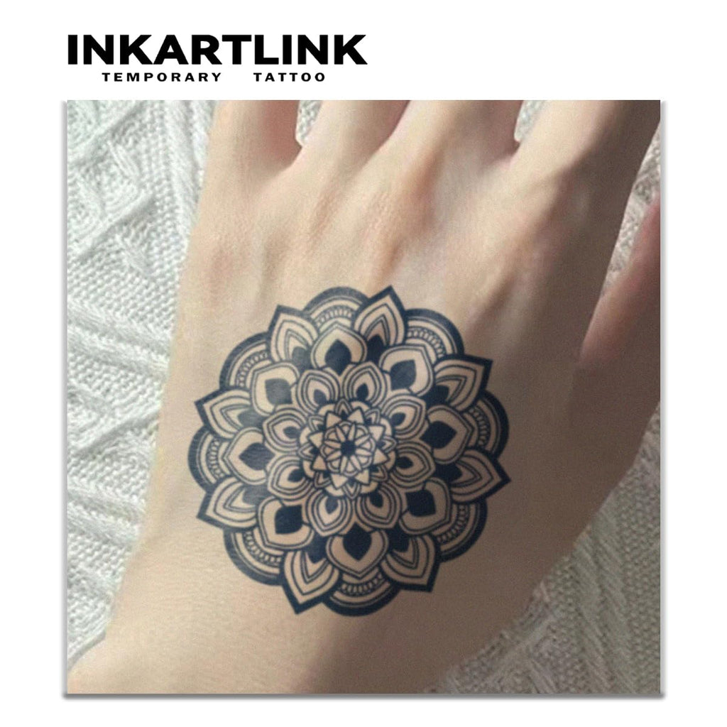 INKARTLINK Tattoo Tech – 2 Sheets Extra-Large Semi-Permanent Tattoos (No Adhesive, Waterproof, Realistic Look)