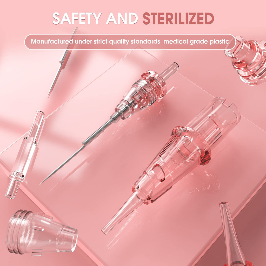 INKin Ultra-Fine PMU Needles – 5RL 0.18mm, Soft Round-Tip Cartridges for Brows, Lips & Eyeliner