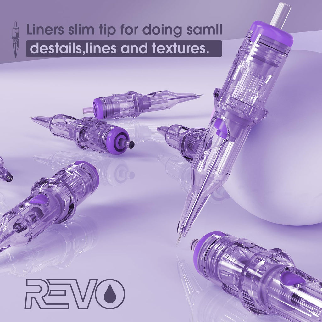 INKin REVO Tattoo Cartridge Needles 3RL 0.30mm – Round Liner Cartridges for Permanent Makeup & Microblading (10Pcs) P1003RL