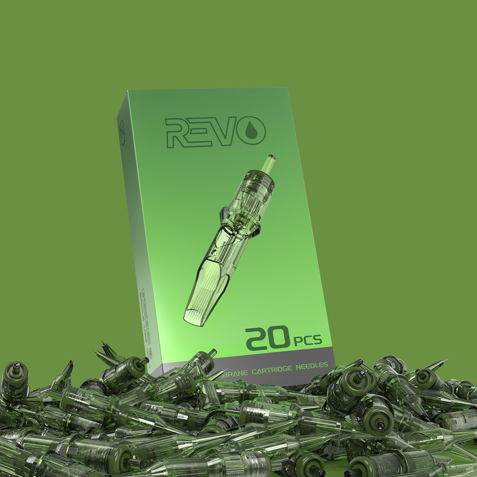 INKin REVO Tattoo Cartridge Needles 3RL 0.25mm | Disposable Cartridges #08 Round Liner, 20 Pcs (R0803RL)