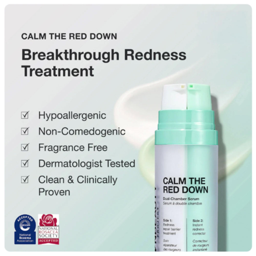 Innbeauty Project Calm the Red Down Dual-Chamber Serum for Redness & Skin Barrier Support – 1.7 oz