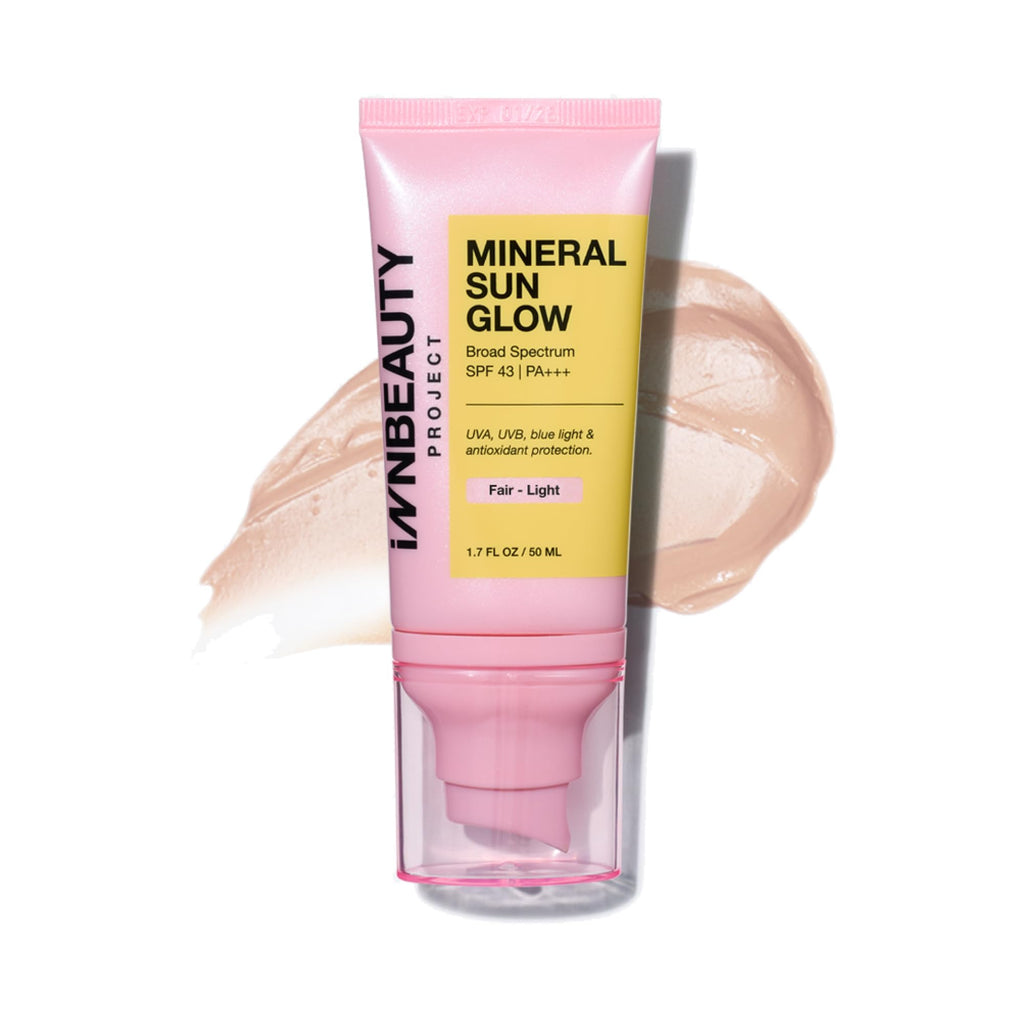 Innbeauty Project Mineral Sun Glow SPF 43 Sunscreen – Peptides & Vitamin C, Fair-Light