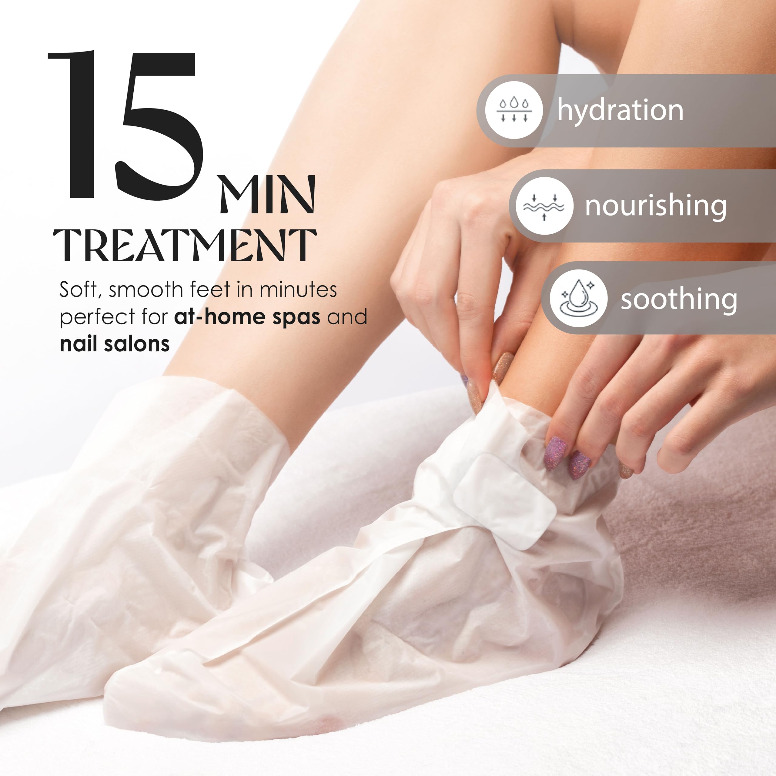 Innerest Original Derma Beauty Foot Mask – 12 Pairs Moisture-Boosting Shea Butter Foot Masks