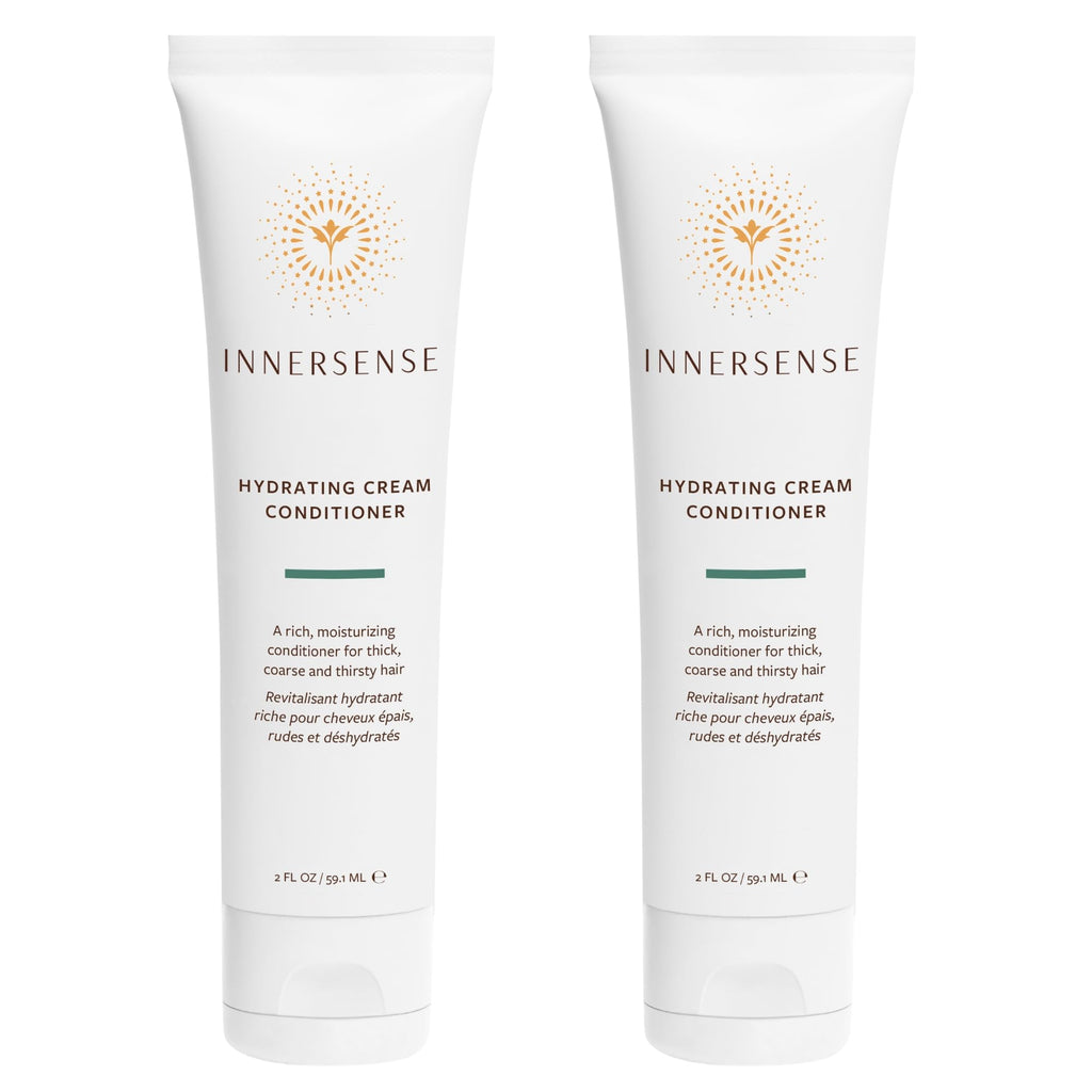 INNERSENSE Organic Beauty Natural Hydrating Cream Conditioner for Dry, Thick Hair | Non-Toxic, Cruelty-Free 2-Pack (2 x 2 fl oz / 59.1 mL each)