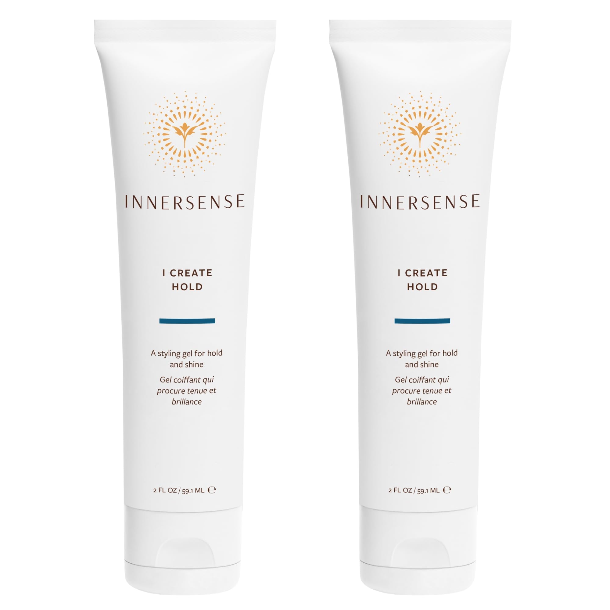 INNERSENSE I Create Hold Styling Gel – Strong Hold, Shine | Clean, Cruelty-Free (2 Pack, 2 oz each)