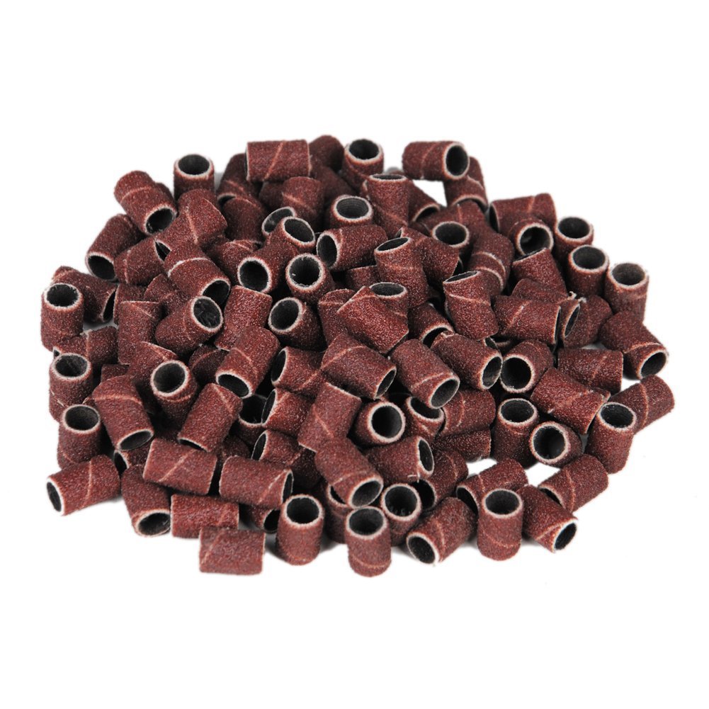 INNOLIFE 300pcs 180-grit Nail Sanding Bands for 3/32 Shank Drills