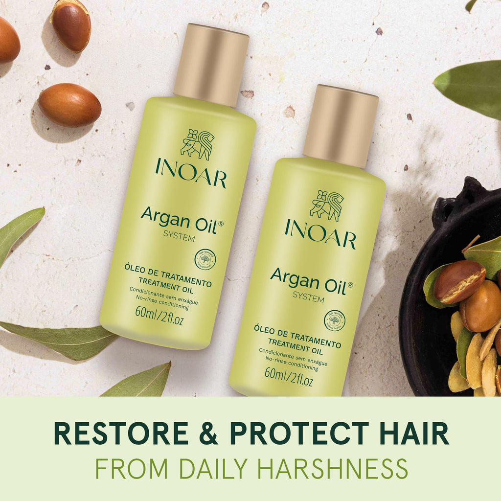 INOAR Argan Oil Hydrating Treatment – Smoothing & Thermal Protection (2 fl oz)
