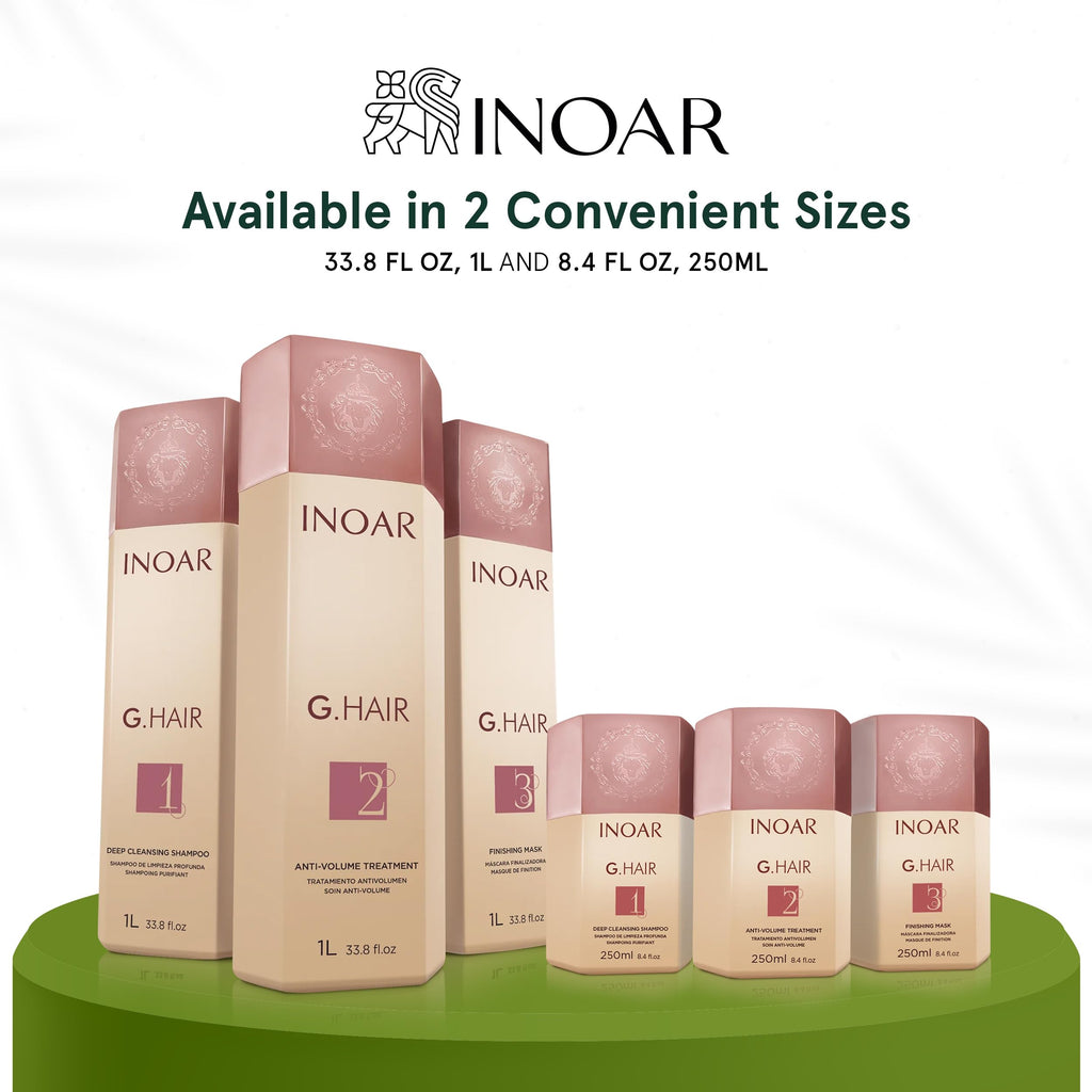 INOAR GHair Premium Keratin Step 2 — Intense Frizz Reduction & Hair Smoothing, 6.7 Fl Oz
